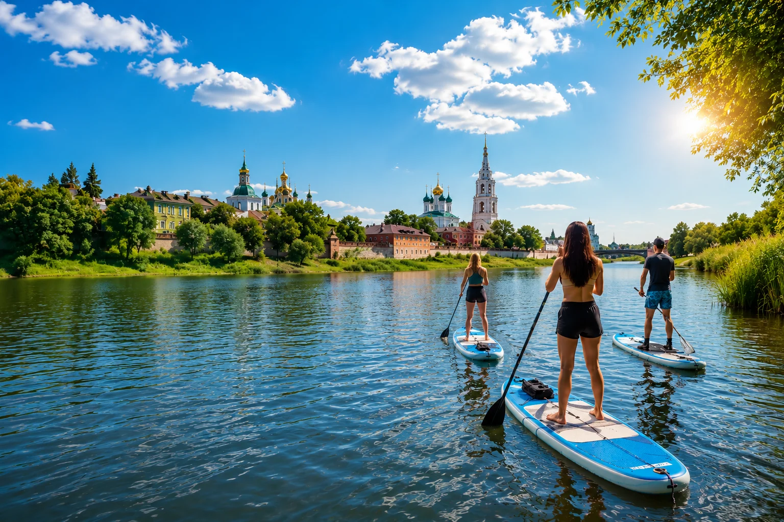 SUP-прогулка по спокойной воде в Коломне
